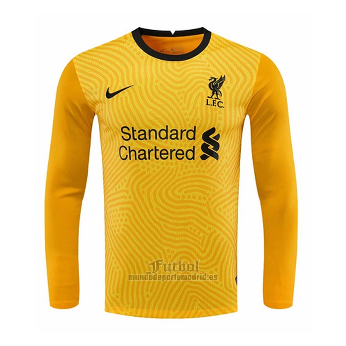 Camiseta Liverpool Portero 2020-2021 Manga Larga Amarillo
