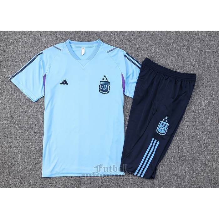 Chandal del Argentina Manga Corta 2023-2024 Azul - Pantalon Corto