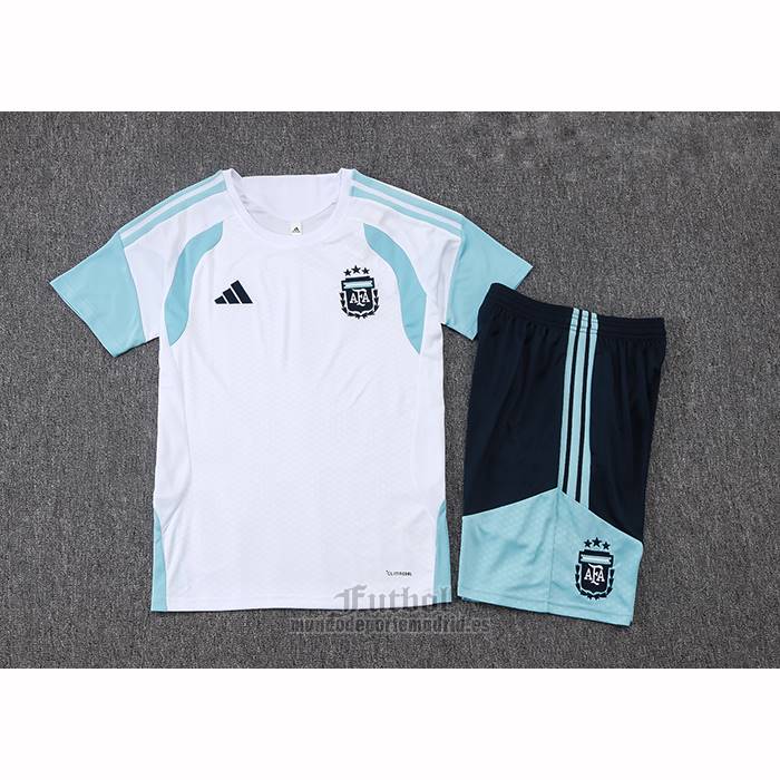 Chandal del Argentina Manga Corta 2025-2026 Blanco - Pantalon Corto