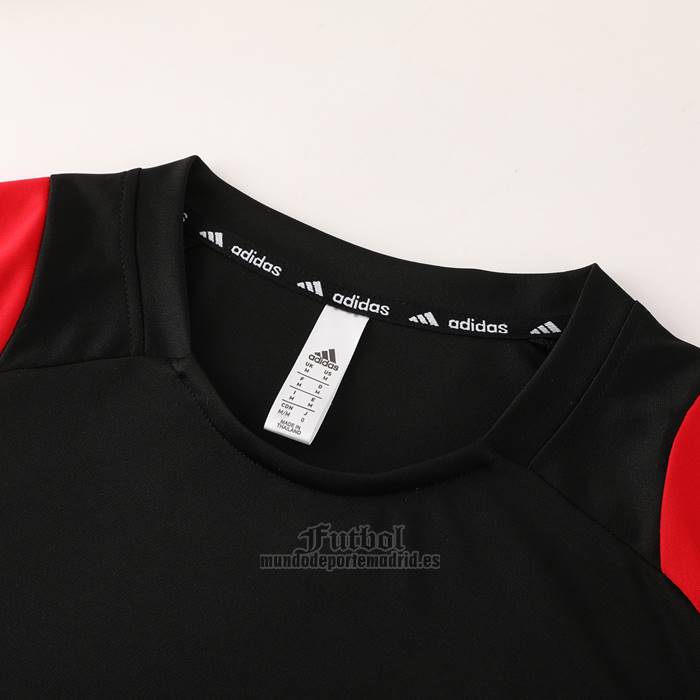 Chandal del Belgica Manga Corta 2024-2025 Negro - Pantalon Corto