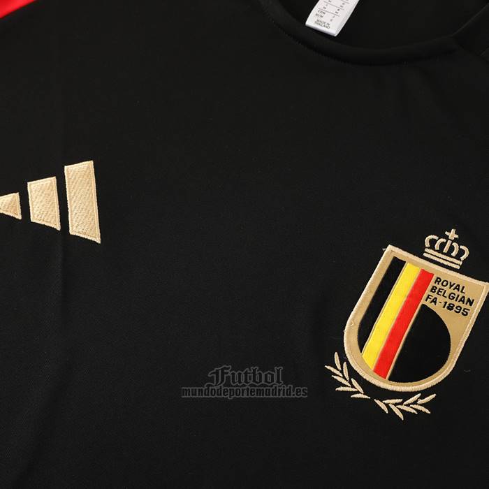 Chandal del Belgica Manga Corta 2024-2025 Negro - Pantalon Corto