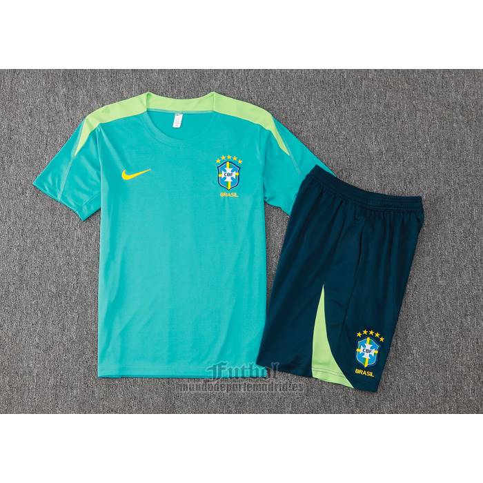 Chandal del Brasil Manga Corta 2024-2025 Verde - Pantalon Corto