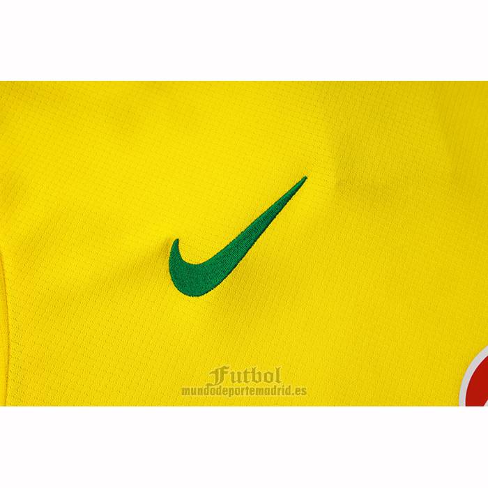 Chandal del Brasil Manga Corta 2025-2026 Amarillo - Pantalon Corto