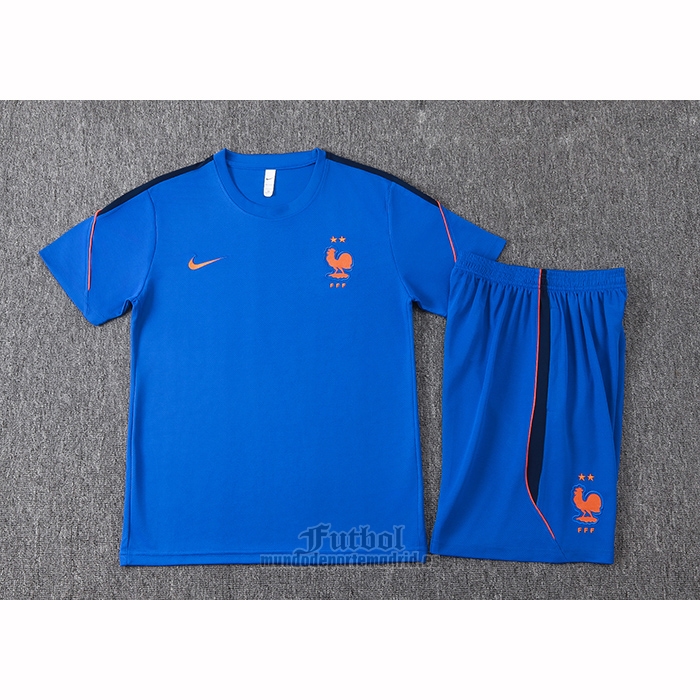 Chandal del Francia Manga Corta 2026-2027 Azul - Pantalon Corto