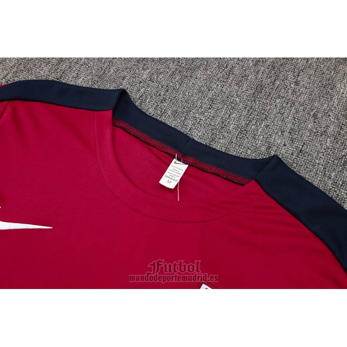 Chandal del Inglaterra Manga Corta 2024-2025 Rojo - Pantalon Corto