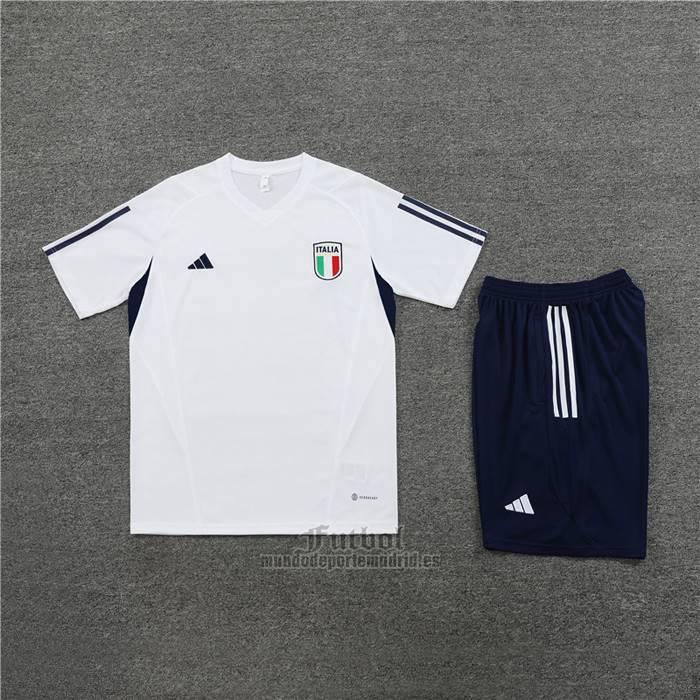 Chandal del Italia Manga Corta 2023-2024 Blanco - Pantalon Corto
