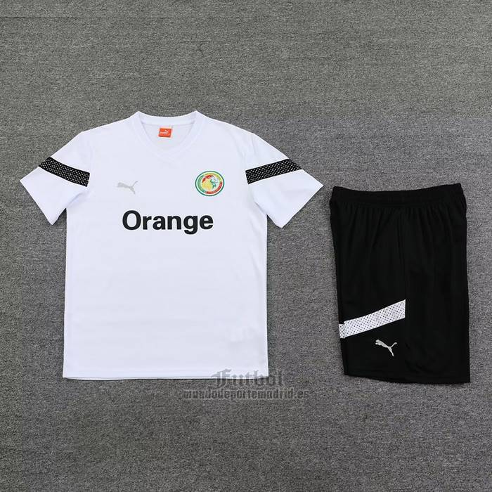 Chandal del Senegal Manga Corta 2023-2024 Blanco - Pantalon Corto
